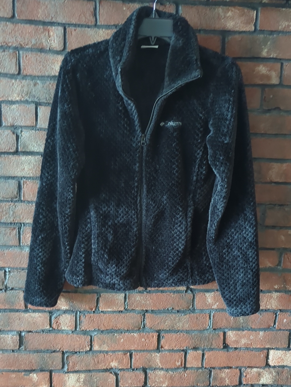 Columbia Women's Black Plush Full-Zip Teddy Jacket